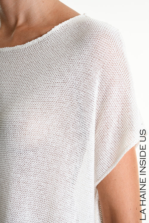 LH W5373 SWEATER Over Sleeveless Thickness 7 White