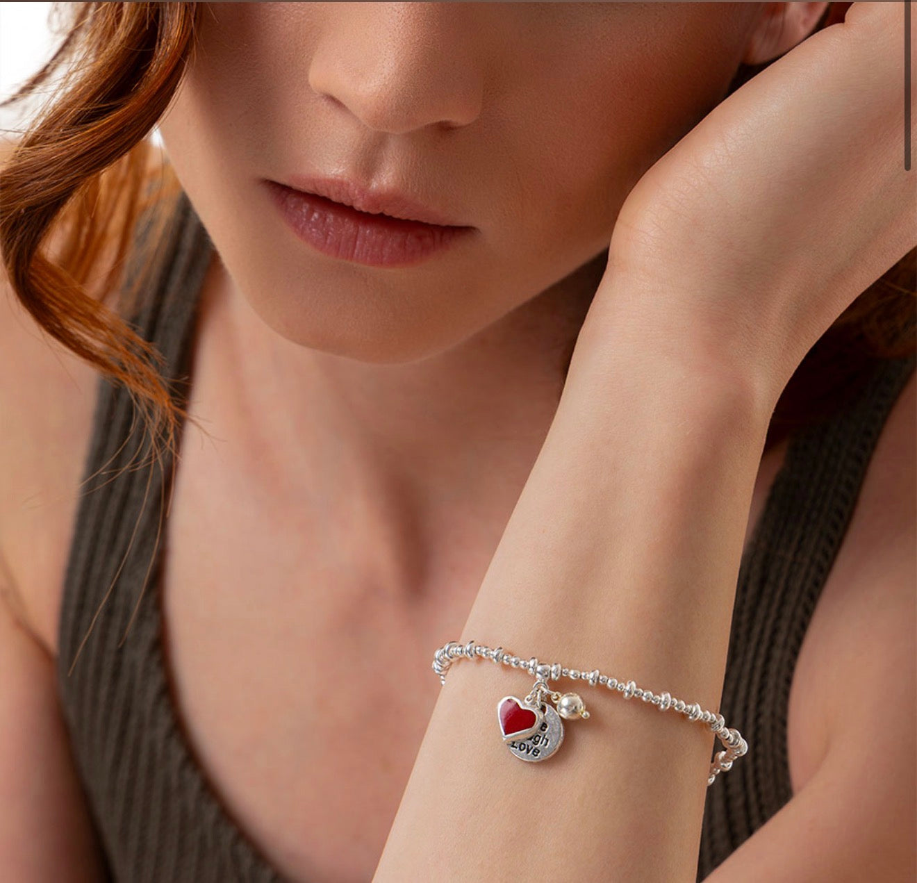 Vestopazzo lo00193 bracciale elastico pendente cuore