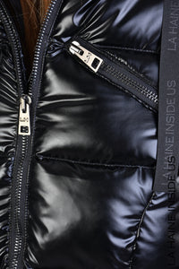 LH LW630 PIUMINO Nylon 250gr. & Ecopelliccia Nero