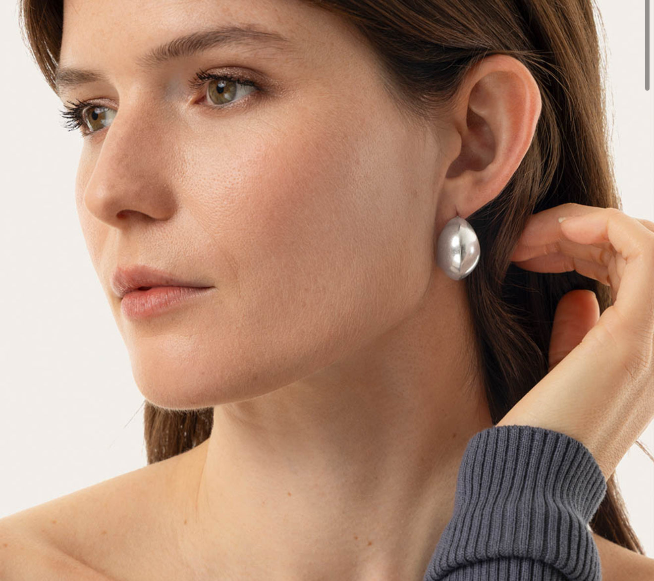 Vestopazzo lo80319 orecchini mezza luna bombata