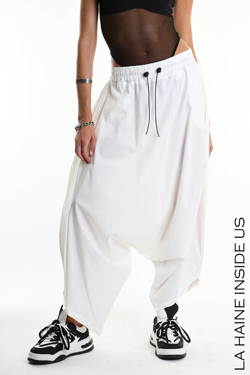 LH W5307 TROUSER Over Cotton Popeline Stretch UNISEX D White