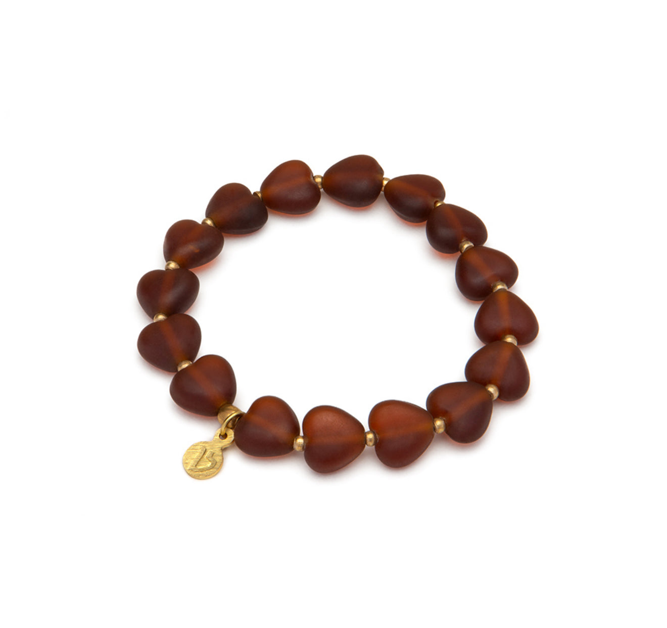 Vestopazzo RYG2004 bracciale elastico cuori medi ambra scuro