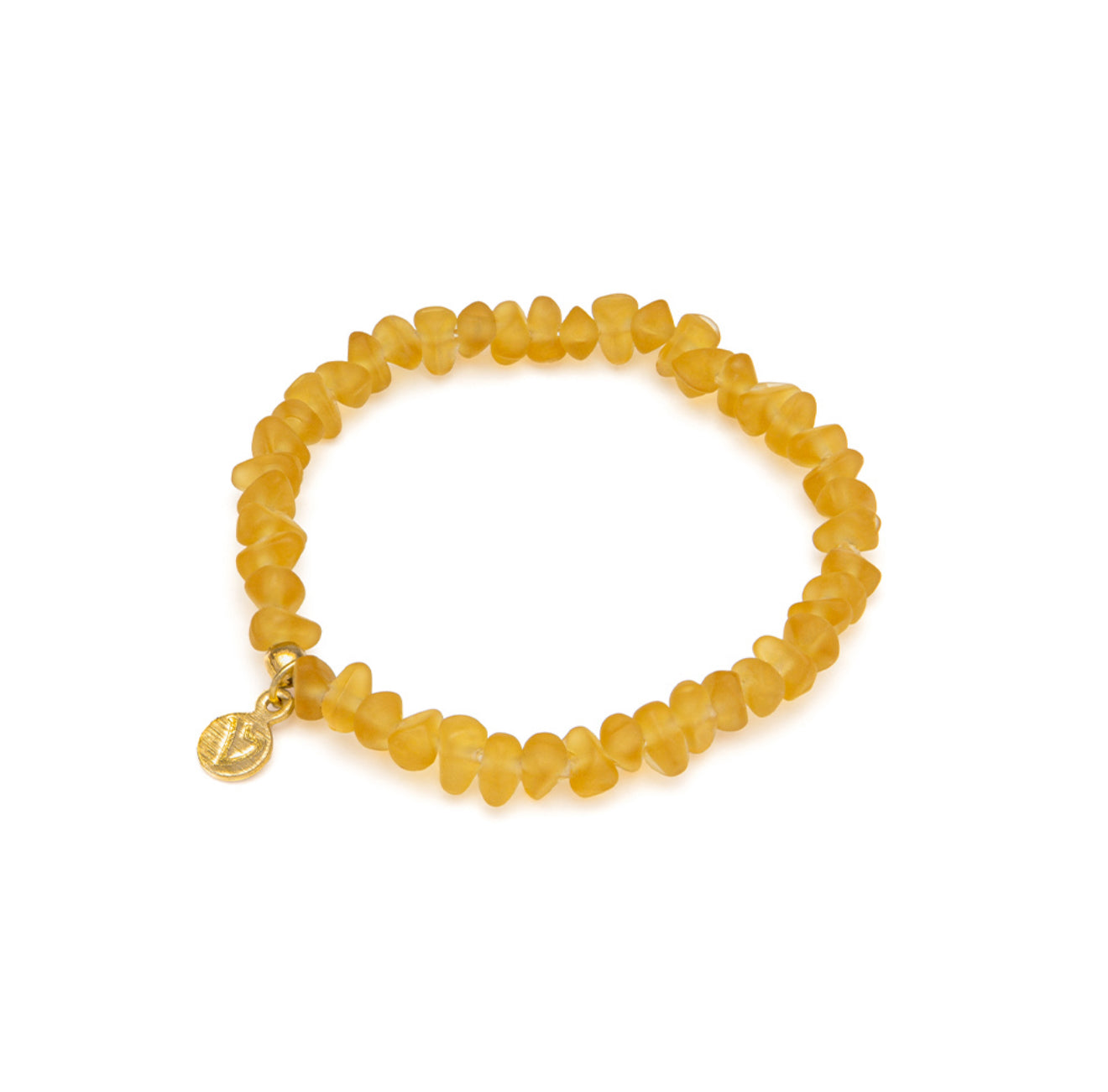 Vestopazzo RYG2013 bracciale elastico perle irregolari Ambra chiaro