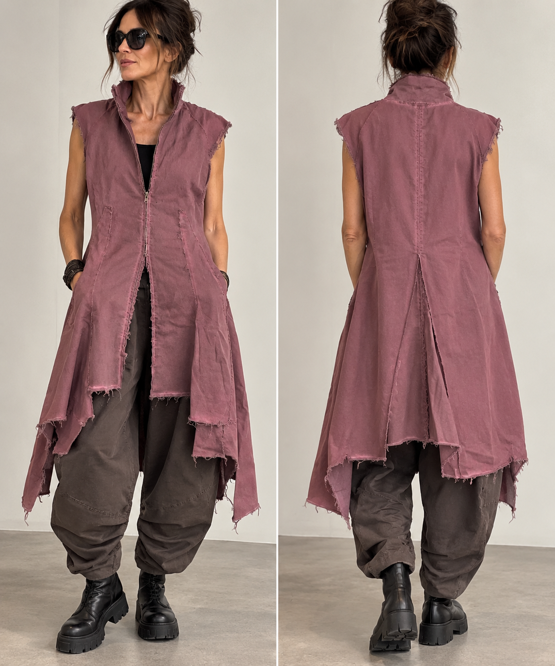 CANDE Nilgiri Vest Gilet tg univa colore vino