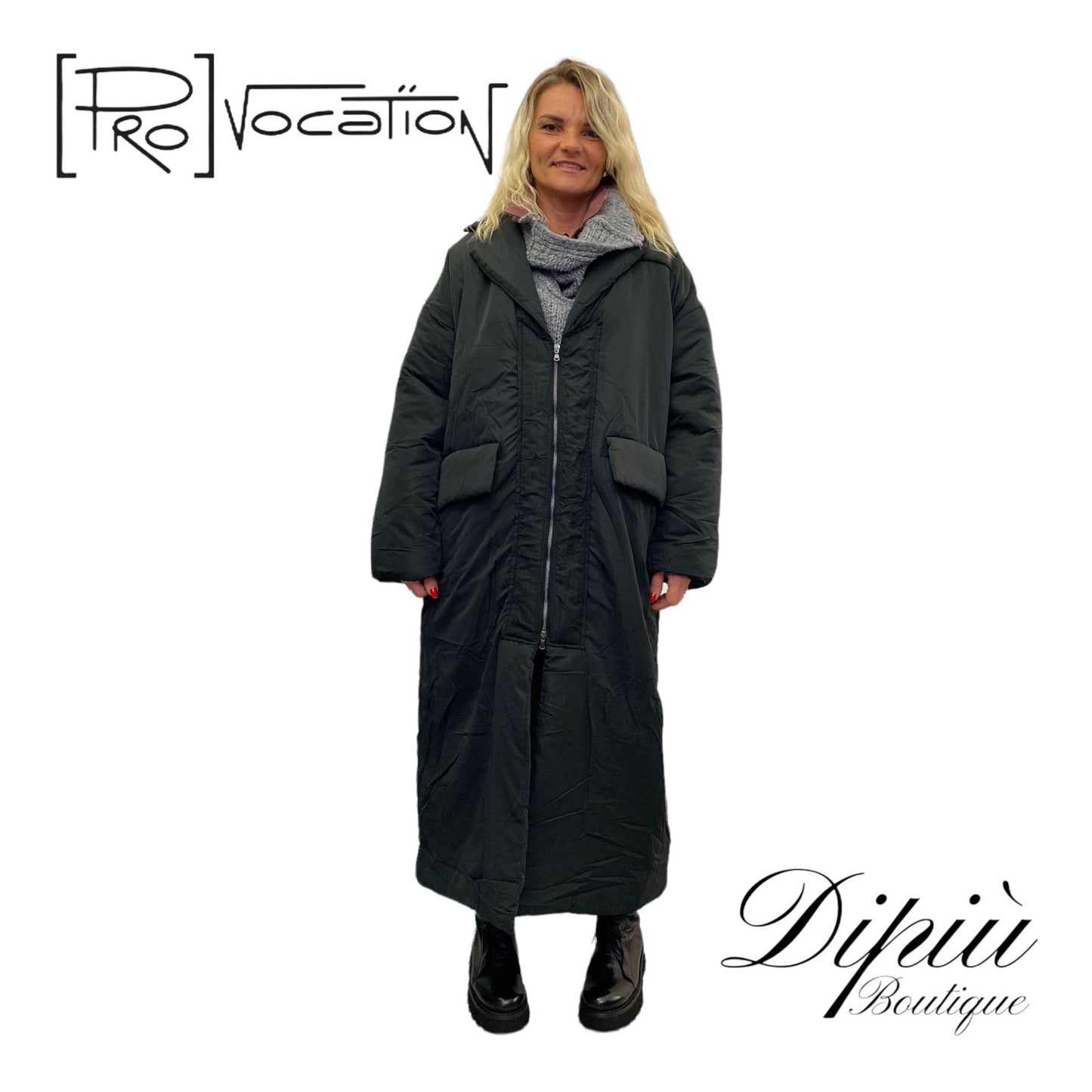 Provocation 14 Lange, übergroße Daunenjacke, Einheitsgröße