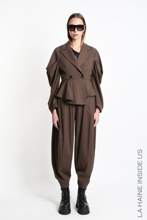 LH  W5459 JACKET Regular Flowing Brown