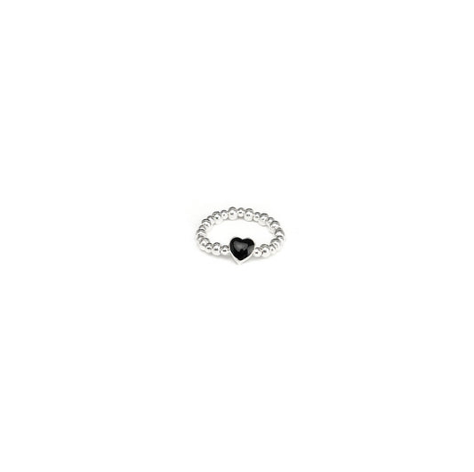 Vestopazzo electric ring. Black heart LO81038 