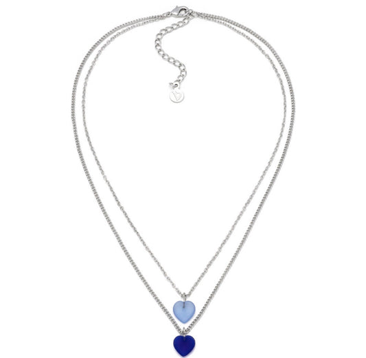 Vestopazzo GLR1008 collana due catene cuori