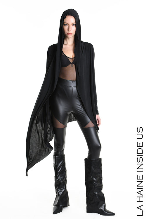 LH W5207 CARDIGAN Asymmetric Modal Cashmere Black