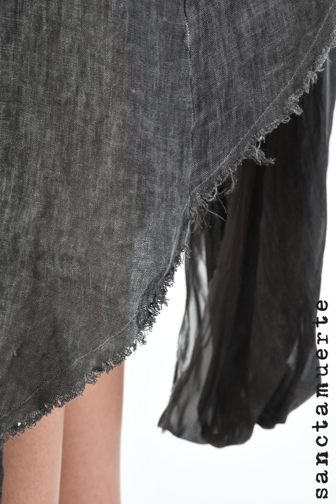 Sanctamuerte dress lino/seta grey