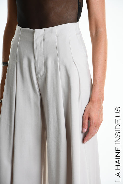 LH W5281 TROUSER Wide Fluid Viscose Beige