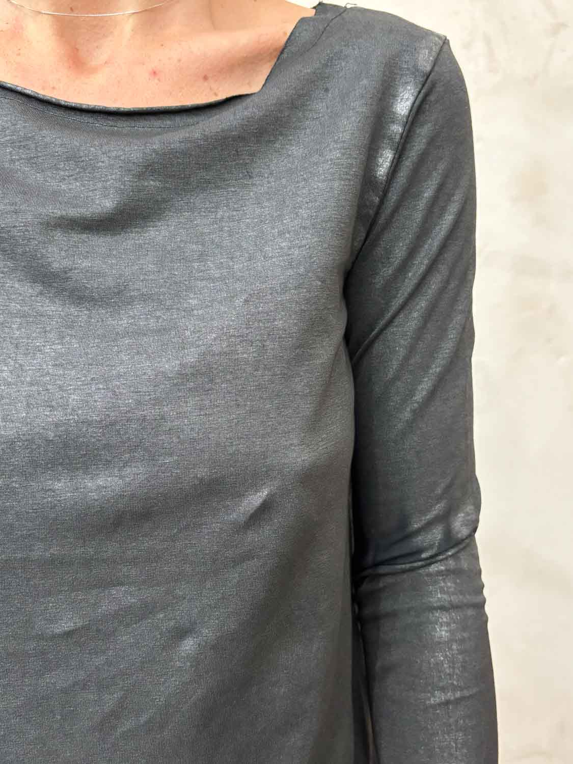 Sanctamuerte S237 T-shirt manica lunga colore LAMINATED BLACK