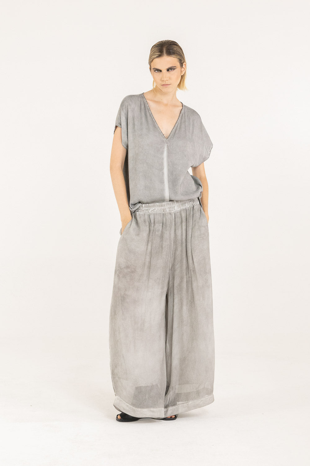 Sanctamuerte s281 pantaloni palazzo