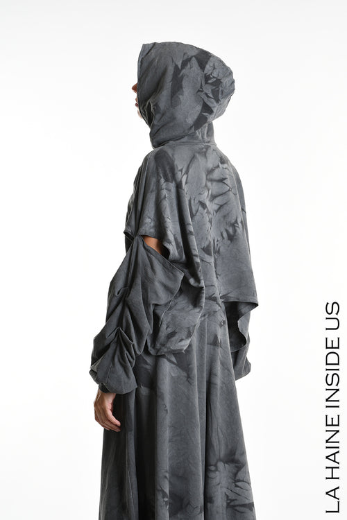 LH  W5294 SWEATSHIRT Crop Cotton Stretch Dyed Cold Net Treatment Black