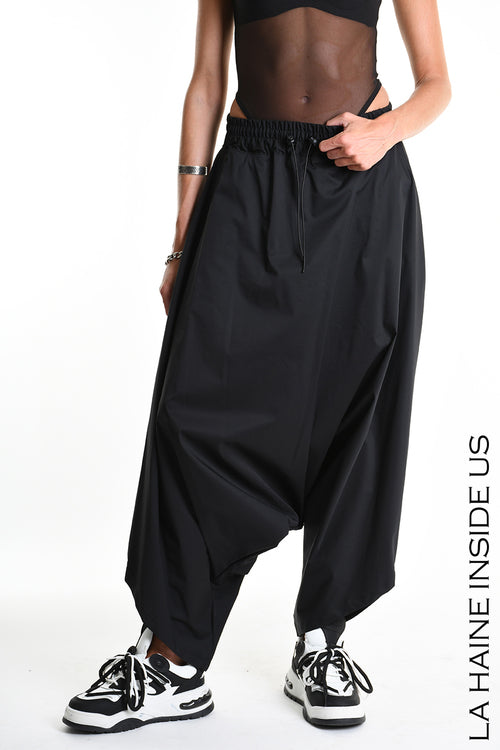 LH W5307 TROUSER Over Cotton Popeline Stretch UNISEX D Black