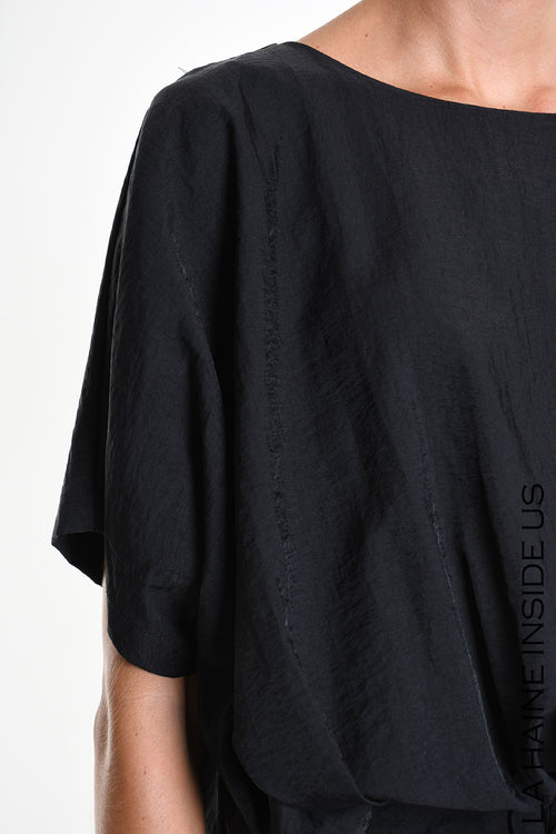 LH W5306 T-SHIRT Crop Nylon Black