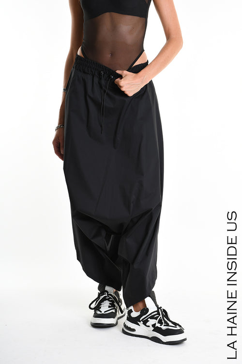 LH W5307 TROUSER Over Cotton Popeline Stretch UNISEX D Black