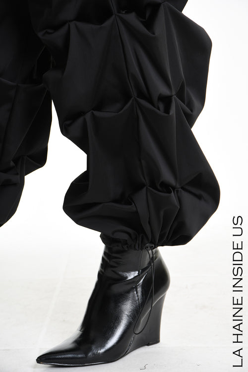 LH W5158 TROUSER Wide Fit Satin Black