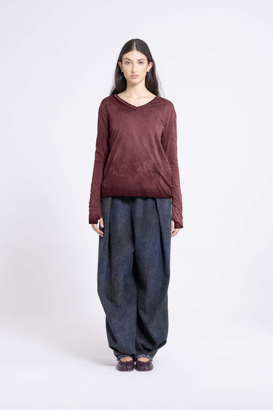 Sanctamuerte S425 t-shirt boxy scollo V ( diversi colori)