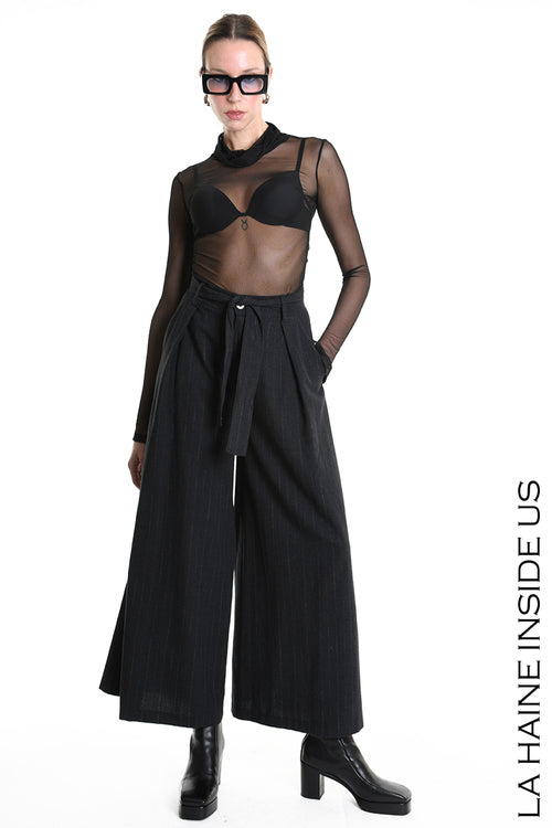 LH W5144 TROUSER Wide Fit Blend Cotton Black