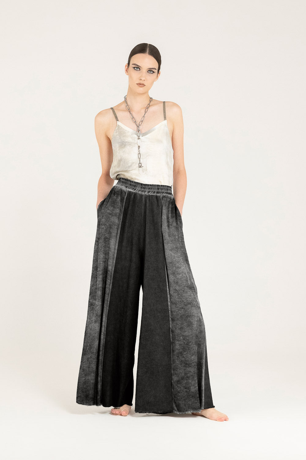 Sanctamuerte S328 pantaloni palazzo
