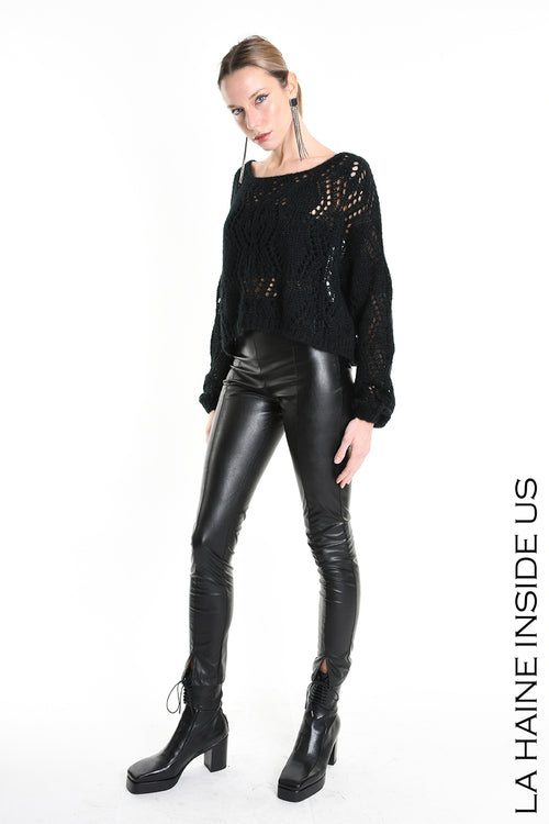 Lh W5130 MAGLIA Over Asimmetrica in Mohair Finezza 3 (diversi colori)