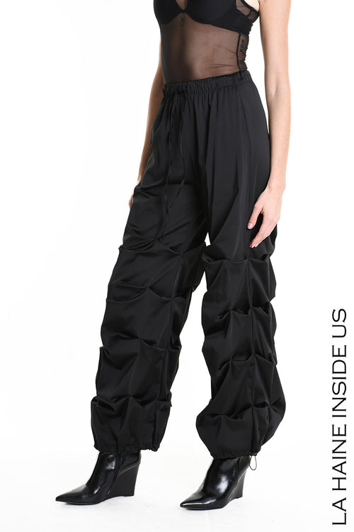 LH W5158 TROUSER Wide Fit Satin Black