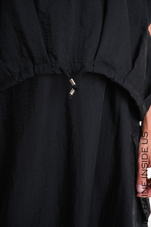 LH W5306 T-SHIRT Crop Nylon Black