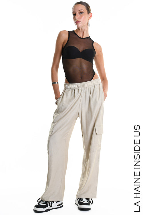 LH W5346 TROUSER Over Fluid Viscose Embossed