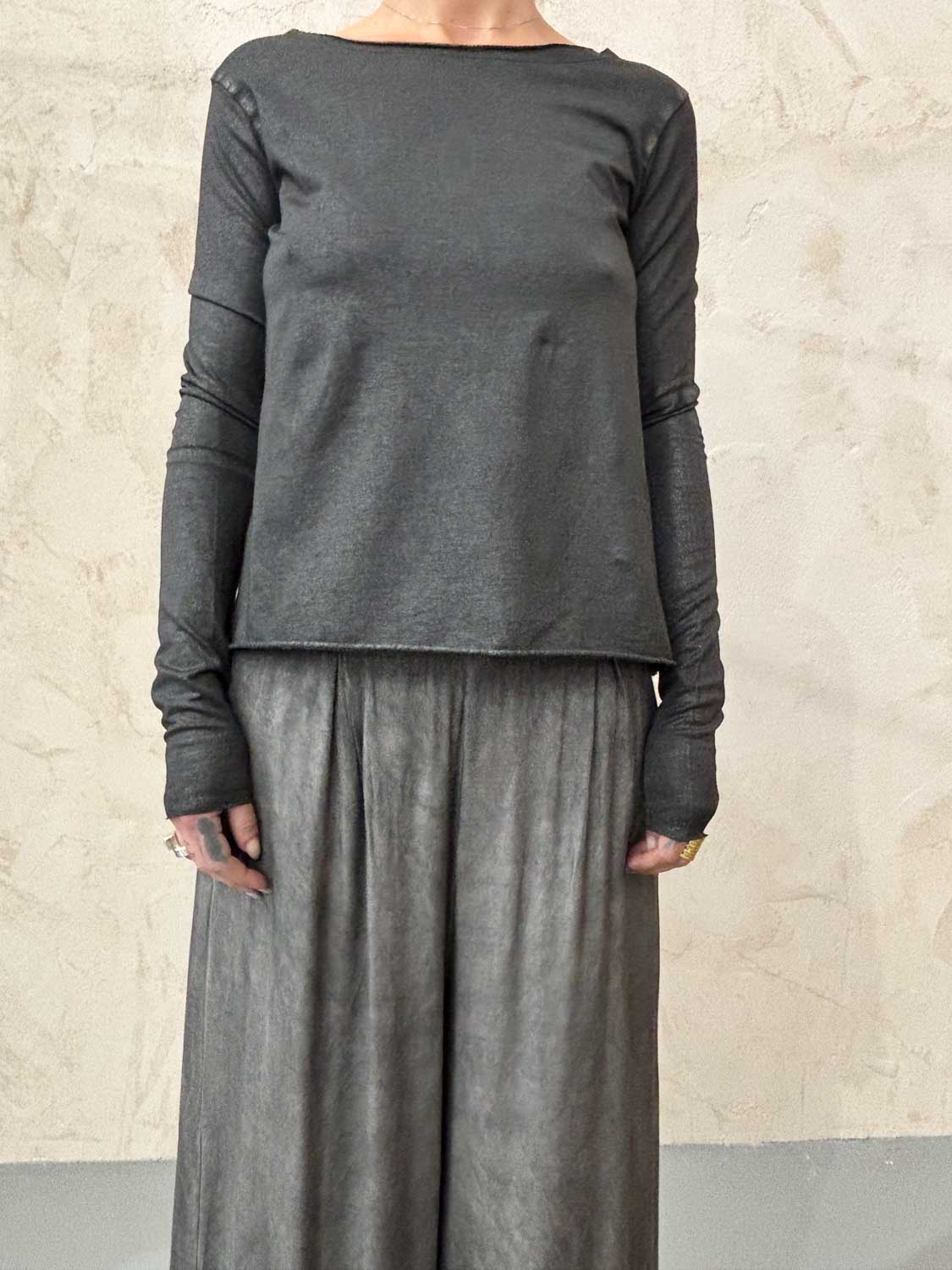 Sanctamuerte S237 T-shirt manica lunga colore LAMINATED BLACK