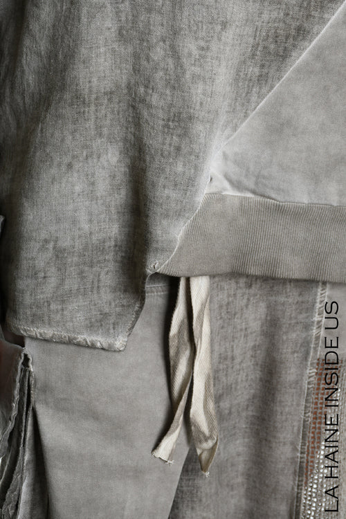 LH M1271 SWEATSHIRT Over Blend Linen Dyed Cold Inserts UNISEX D Mud