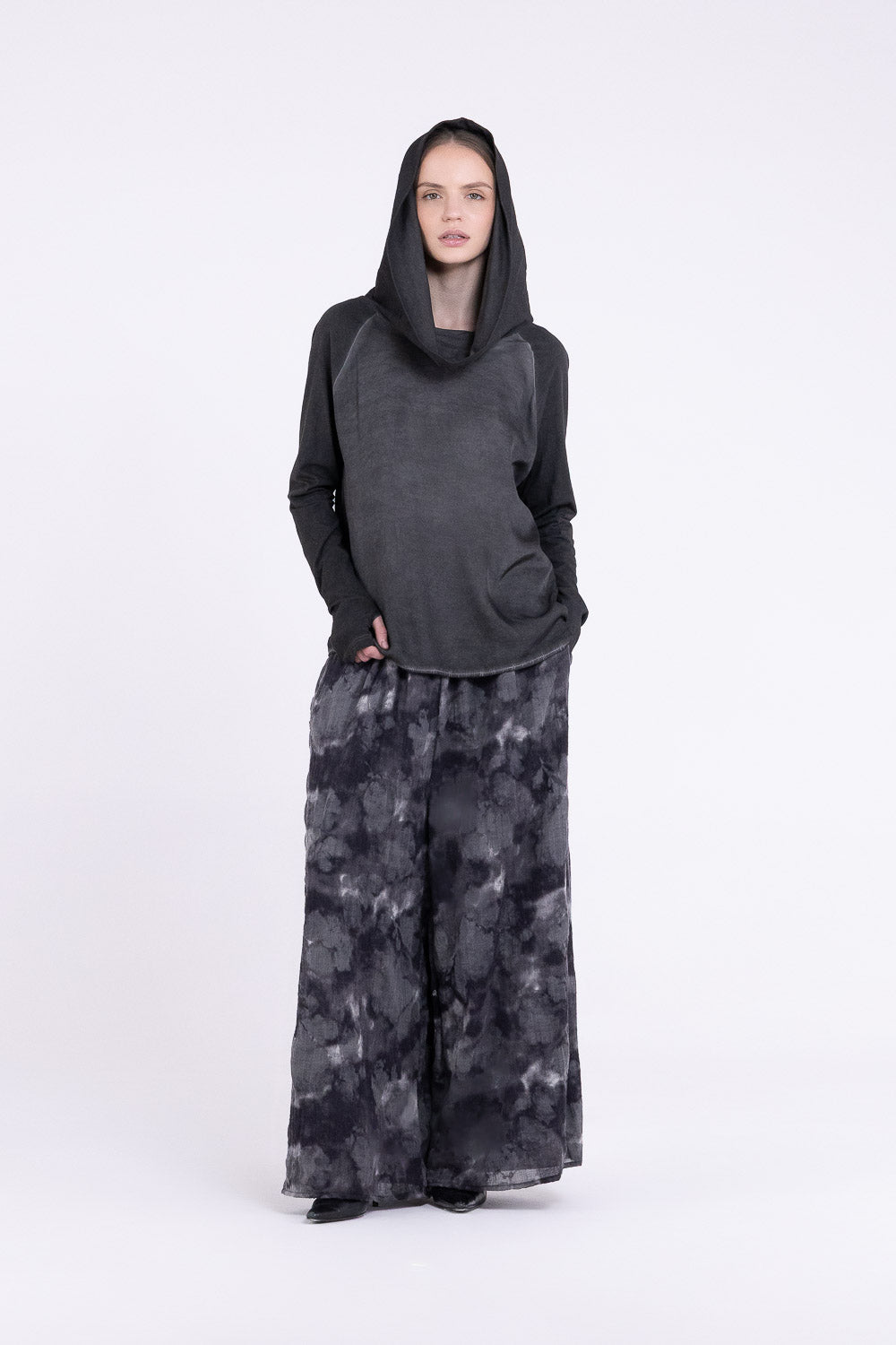 Sanctamuerte S433 t-shirt con cappuccio