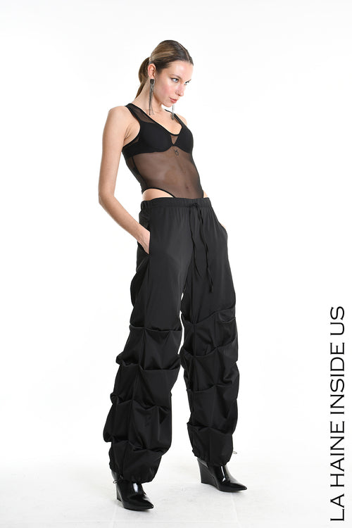 LH W5158 TROUSER Wide Fit Satin Black