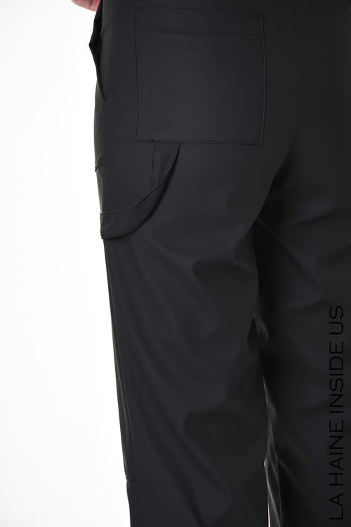 LH LW688 PANTALONE Cargo in Tecnico Gomamto Stretch Nero