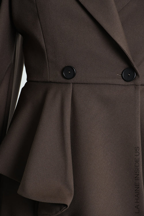 LH  W5459 JACKET Regular Flowing Brown