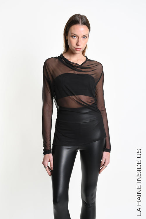 LH  W5429 SWEATER Regular Tulle Stretch