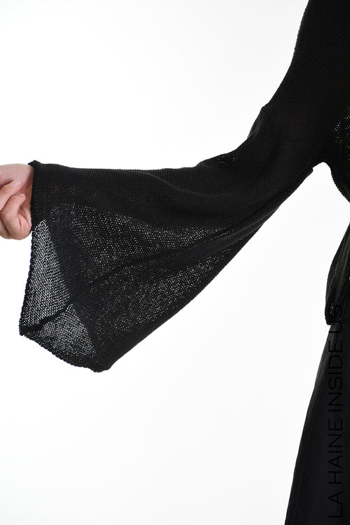 LH W5371 SWEATER Crop Thickness 7 Black