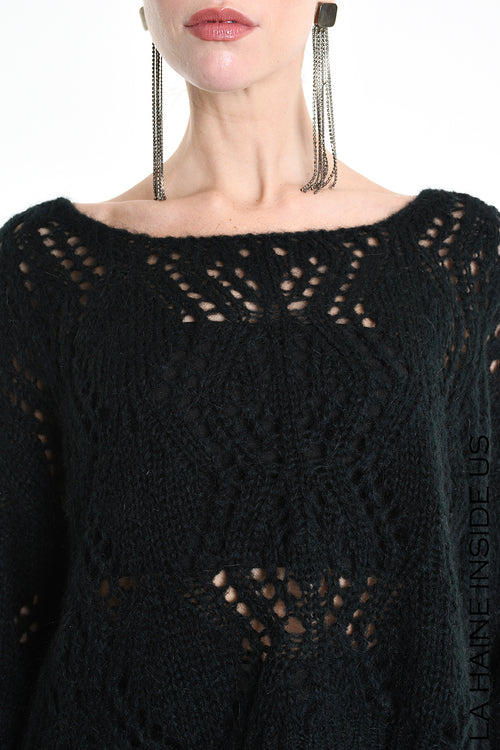 Lh W5130 MAGLIA Over Asimmetrica in Mohair Finezza 3 (diversi colori)