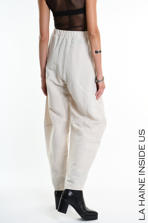 LH W5318 TROUSER Balloon Linen Viscose Sand
