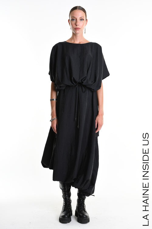 LH W5306 T-SHIRT Crop Nylon Black