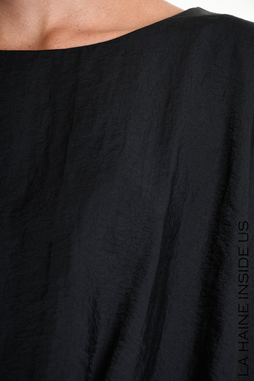 LH W5306 T-SHIRT Crop Nylon Black