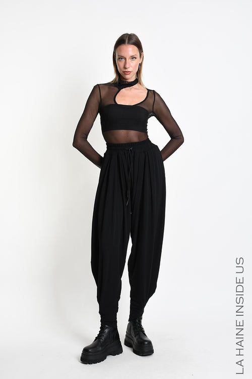 LH W5392 TROUSERS Balloon in Bamboo Jersey