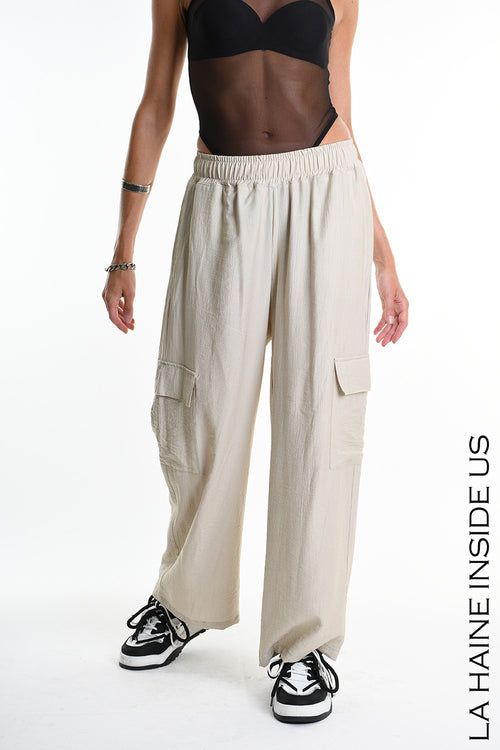 LH W5346 TROUSER Over Fluid Viscose Embossed