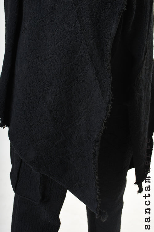 Sanctamuerte SM438 GIACCA Over in Jacquard di Cotone Riciclato Nero