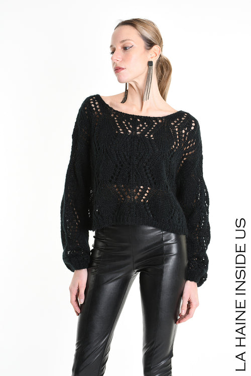 Lh W5130 MAGLIA Over Asimmetrica in Mohair Finezza 3 (diversi colori)