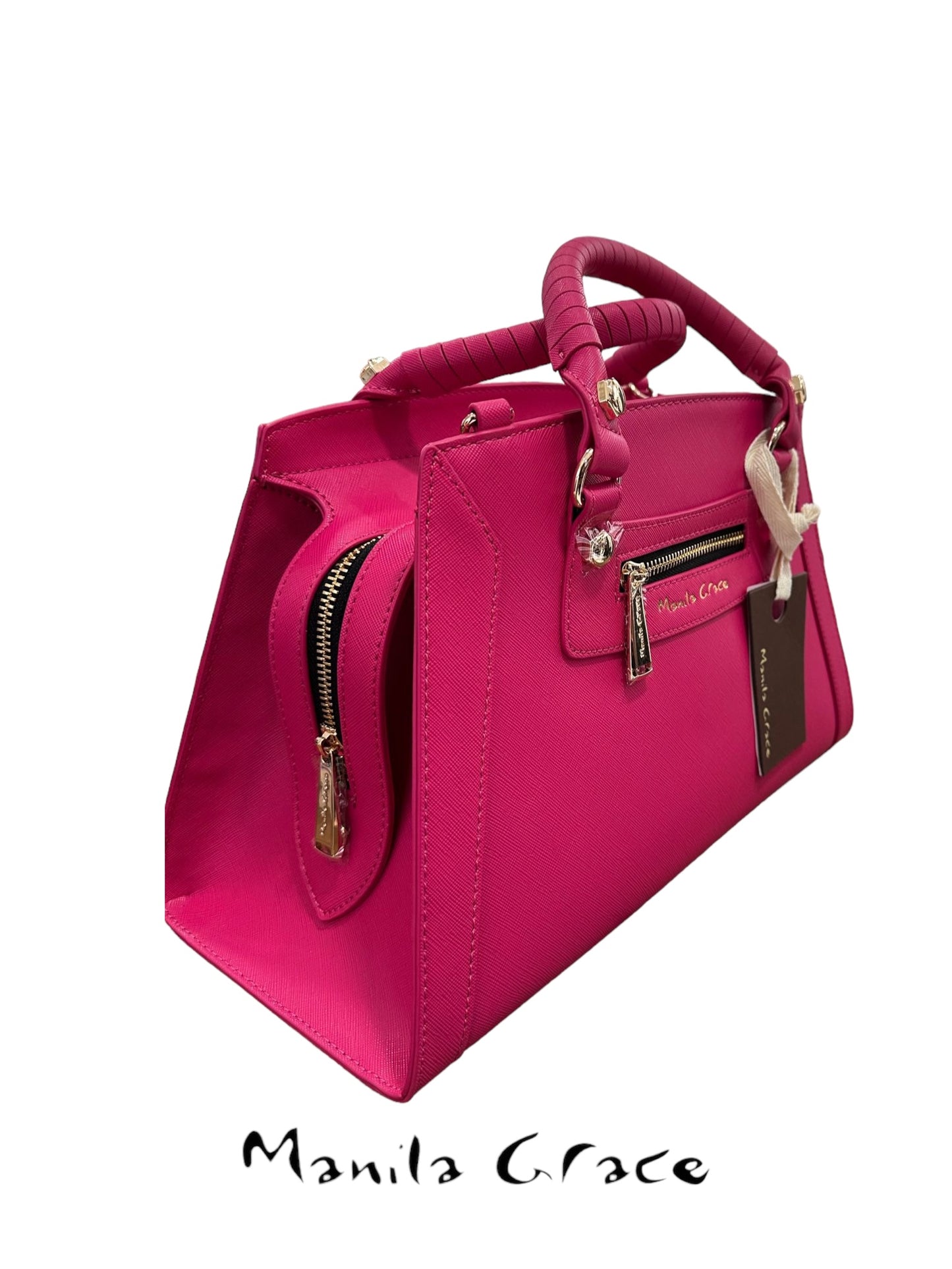 Mittelgroße Einkaufstasche „Manila Grace“ in der Farbe Fuchsia