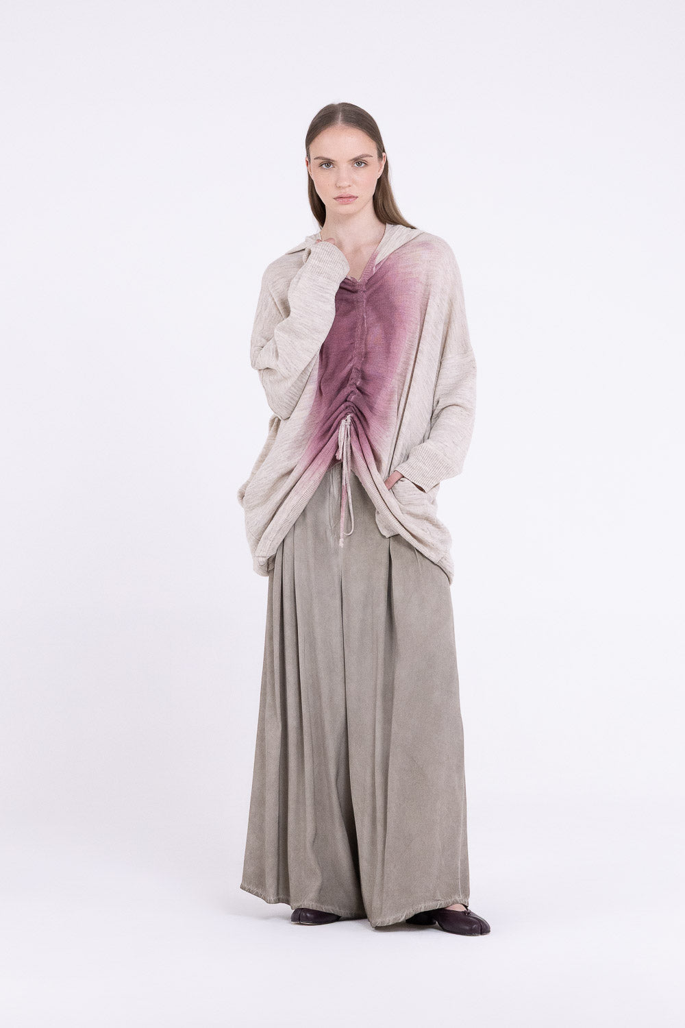 Sanctamuerte S396 Maxi Maglia con cappuccio