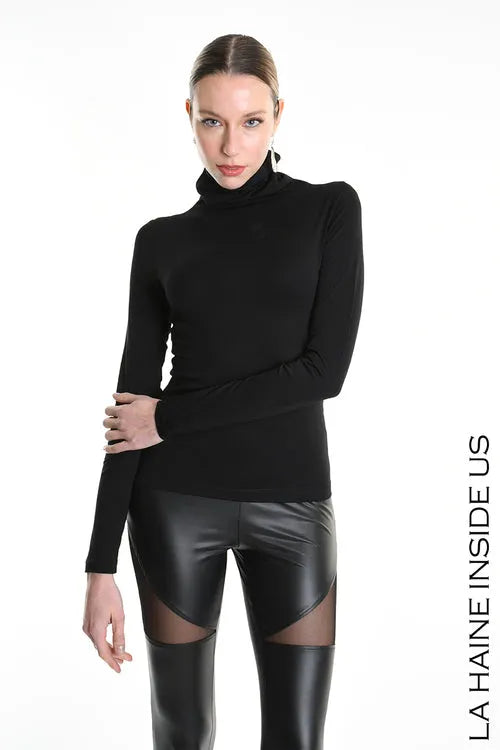 LH SAGA MAGLIA Jersey Viscosa Nero FW 25/26