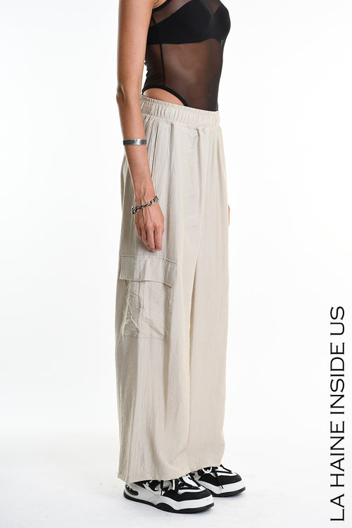 LH W5346 TROUSER Over Fluid Viscose Embossed