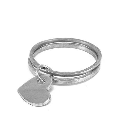 Vestopazzo al00148 bracciale due ronde con ciondolo cuore